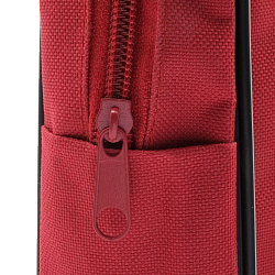 LAMARK019 Папка-портфель A4 на молнии, с ручками, 1 отд., карман снаружи, красная