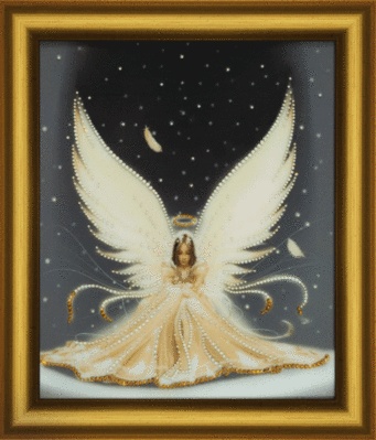 КС140 Набор для изготовления картины со стразами 'Рождественский ангел' 