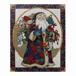 GZ028 Мозаика на деревянной основе 'Санта Клаус', 40*50см