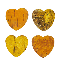 Природные материалы для декора YW254 Декоративные элементы из коры дерева 'Сердце' , 5см, 10шт/уп