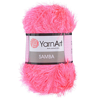Пряжа YarnArt 'Samba' травка 100гр 150м (100% полиэстер) (08 розовый)
