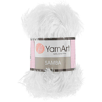Пряжа YarnArt 'Samba' травка 100гр 150м (100% полиэстер) (501 белый)