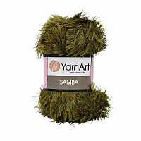 Пряжа YarnArt 'Samba' травка 100гр 150м (100% полиэстер) (530 болотный)