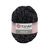 Пряжа YarnArt 'Bright' 90гр 340м (80% полиамид, 20% металлик) 107 черный/серебро