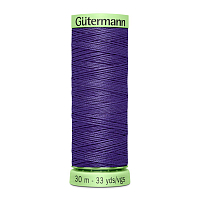 03 Нить Top Stitch 30/30 м для декоративной отстрочки, 100% полиэстер Gutermann 744506 (086 фиолетовый джинс)