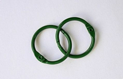 SCB 2504730 Кольца для альбомов, зеленые, 30 мм, упак./2 шт.