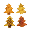 YW294 Декоративные элементы из коры дерева 'Елочка', 4см, 25шт/уп желтый