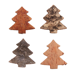Новогодние товары YW294 Декоративные элементы из коры дерева 'Елочка', 4см, 25шт/уп