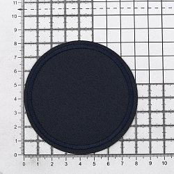 LA431 Термоаппликация джинсовая круглая, d80 мм