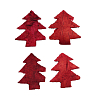 YW024 Декоративные элементы из коры дерева 'Елочки', 7см, 10шт/уп красный
