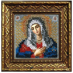 2068дПИ Набор для вышивания бисером 'Вышивальная мозаика' Икона 'Прсв. Богородица Умиление', 6,5*6,5 см