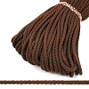 С831 Шнур отделочный плетеный, 4 мм*30 м коричневый