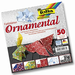 Бумага для оригами 'Орнаменты', 80г/м², 15х15см, 50 л. (490/1515) Folia