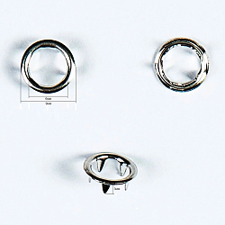 1807/09 Кнопка трикотажная (кольцо) 9мм (A, D) цв.металл, никель BIG