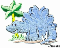 AD1112 Термоаппликация 'Динозавр под пальмой', 6*8 см, Hobby&Pro