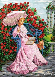 ВВ-002 Набор для вышивания бисером 'Золотые ручки' 'В розовом саду', 47х65 см