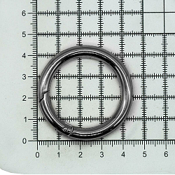 417893 Карабин-кольцо 35мм (45*45мм) металл, черный никель, 2шт/упак, Prym