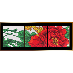 302 Набор для вышивания бисером Astrea 'Красный цветок', фр1: 30х30 см, фр2: 30х30 см, фр3: 30х30 см