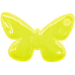 Световозвращатель подвеска 'Бабочки', ПВХ, 7 см (желто-лимонный)
