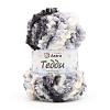 Пряжа Astra Premium 'Тедди' букле 150гр 35м (100% полиэстер) 12 серо-белый принт