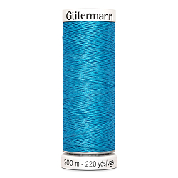 01 Нить Sew-All 100/200 м для всех материалов, 100% полиэстер Gutermann 748277 (197 лазурно-голубой)