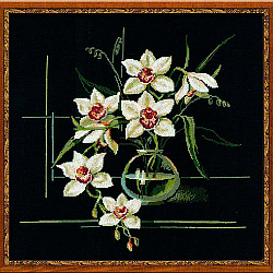 941 Набор для вышивания Riolis 'Орхидеи', 40*40 см