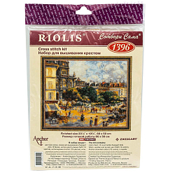 1396 Набор для вышивания Риолис по мотивам картины Пьера Огюста Ренуара 'Площадь Троицы. Париж', 60*50 см