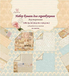 PAD1214 Набор бумаги для скрапбукинга 'Розы', 30,5*30,5 см, 160 г/м, упак./20 листов