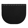 Крышечка для сумки Ромбик маленький, 20,4см*17,2см, дизайн №2011, 100% кожа черный