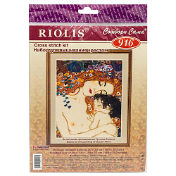 916 Набор для вышивания Риолис 'Материнская любовь' по мотивам картины Г. Климта', 30*35 см
