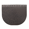 Крышечка для сумки Барашки, 20,4см*17,2см, дизайн №2019, 100% кожа темно-коричневый