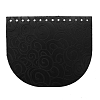 Крышечка для сумки Барашки, 20,4см*17,2см, дизайн №2019, 100% кожа черный