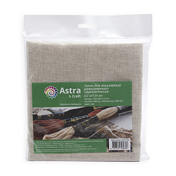 Ткань для вышивания равномерного переплетения (50%п/э,30%вискоза,20%лен) 32ct, 100*150 см, цв. лен, Astra&Craft