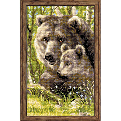 1438 Набор для вышивания Riolis 'Медведица с медвежонком', 22*38 см