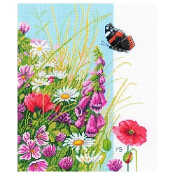 0144525-PN Набор для вышивания LanArte 'Дикие цветы 2 - MB' (ткань равномерного плетения) 24х29см