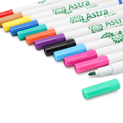 FM 212 Набор перманентных маркеров для ткани 12 цветов, 2мм, Astra&Craft