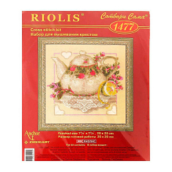 1477 Набор для вышивания Riolis 'Чай с лимоном', 20*20 см