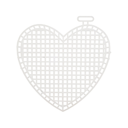 Пластиковая Канва пластикик, мал. 'Сердце', 7*8 см, Bestex