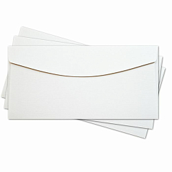 ОКО1101 Конверт для открытки 11х22 см КОМПЛ. 3шт Цвет: белый Фактура 'Лён'