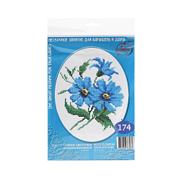 174 Набор для вышивания РС-Студия 'Синие цветочки' 20*18 см