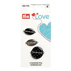 403743 Эмблемы Handmade Prym Love, металл/пластик, серый, упак./3 шт., Prym