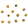11335 Бусины стеклянные, гальваника, граненые, спираль, 10мм, 12шт/упак 3-золото