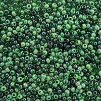 Бисер Preciosa 10/0, 20 гр, 4 цвета, ассорти №11 (темно-зеленый металлик)