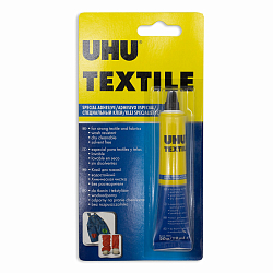 UHU 40896/40300 Клей специальный (текстиль) в блистере, 19 мл, UHU