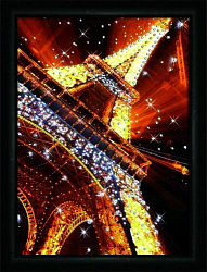 КС1035 Набор для изготовления картины со стразами 'Огни Парижа'