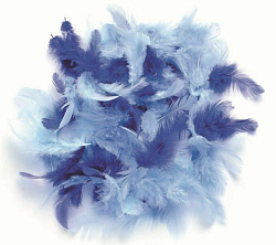 63821023 Декоративные перья голубое ассорти 10г Glorex