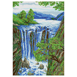 АЖ-1042 Картина стразами 'Алмазная живопись' 'Водопад', 41*59 см