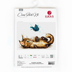 B7013 Набор для вышивания 'Игривый котёнок' 33*23 см, Luca-S