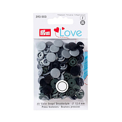 Кнопки Prym 393003 Kнопки Prym Color Snaps 12,4 мм серый/черный 30 шт, Love Prym