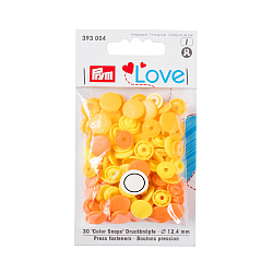 Кнопки Prym 393004 Kнопки Prym Color Snaps 12,4 мм желтый/оранжевый 30 шт, Love Prym